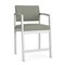 Lesro Lenox Steel Hip Chair Metal Frame, Silver, OH Eucalyptus Upholstery LS1161 - alternate 1